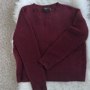 Theory Criselle Everly Merino Wool Cashmere Sweater Deep Red Womens Medium